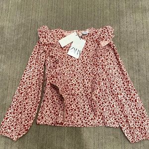 Zara Girls Dressy floral top